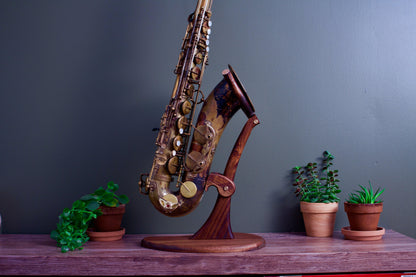 Solid Wood Sax Stand - Wood & Winds