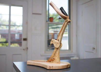 Solid Wood Sax Stand - Wood & Winds