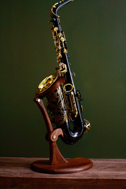 Solid Wood Sax Stand - Wood & Winds