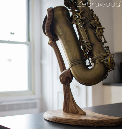 Solid Wood Sax Stand - Wood & Winds